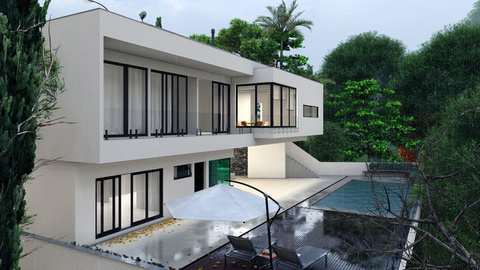 Residência contemporânea Casa L&M projetada pela A021 em Teresópolis