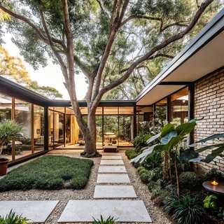 Casa Maurício integrada ao jardim e à paisagem em Teresópolis